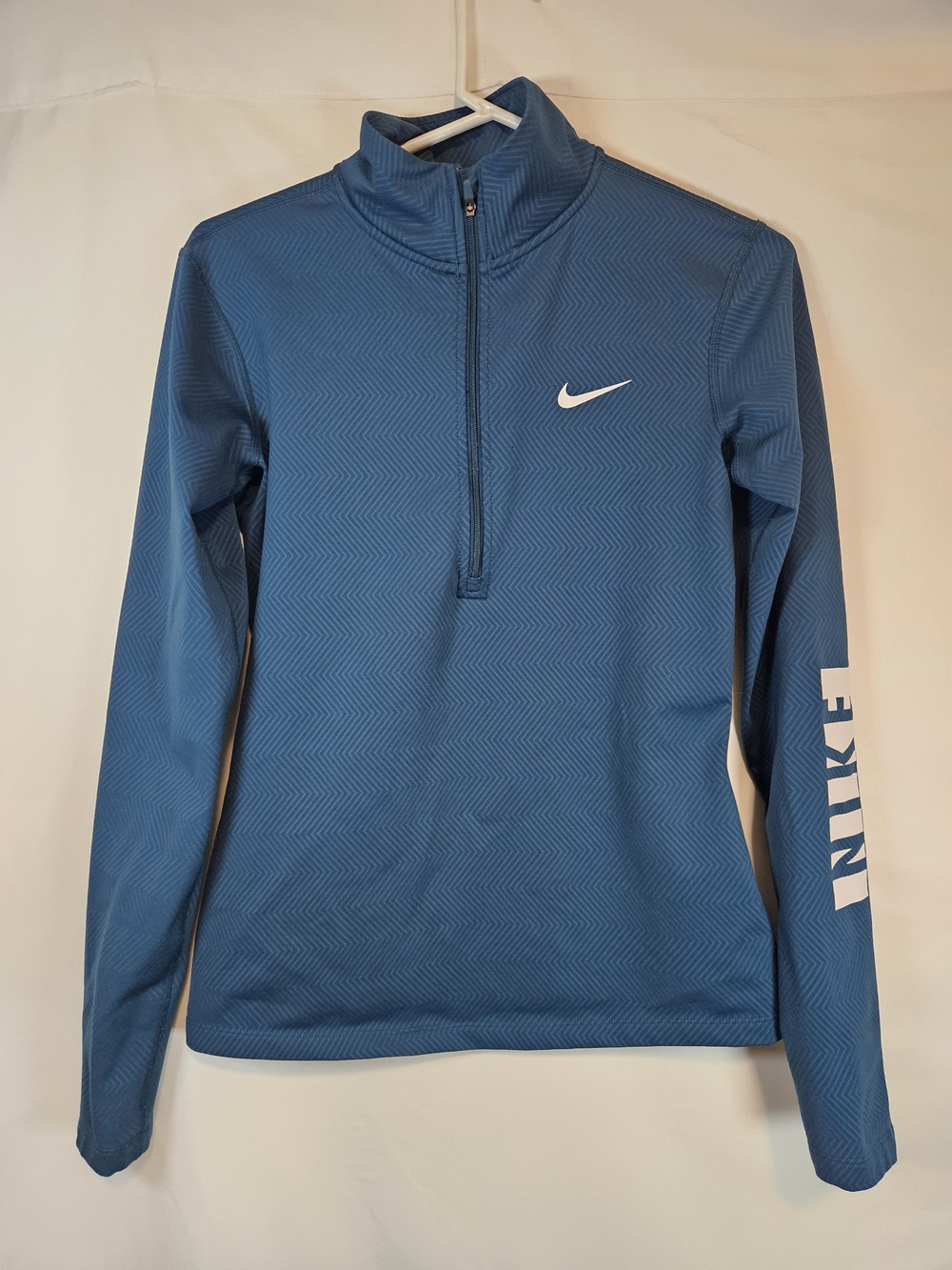 Nike Pro Dri-Fit Women's Blue Long-Sleeve Half-Zip Athletic Top
